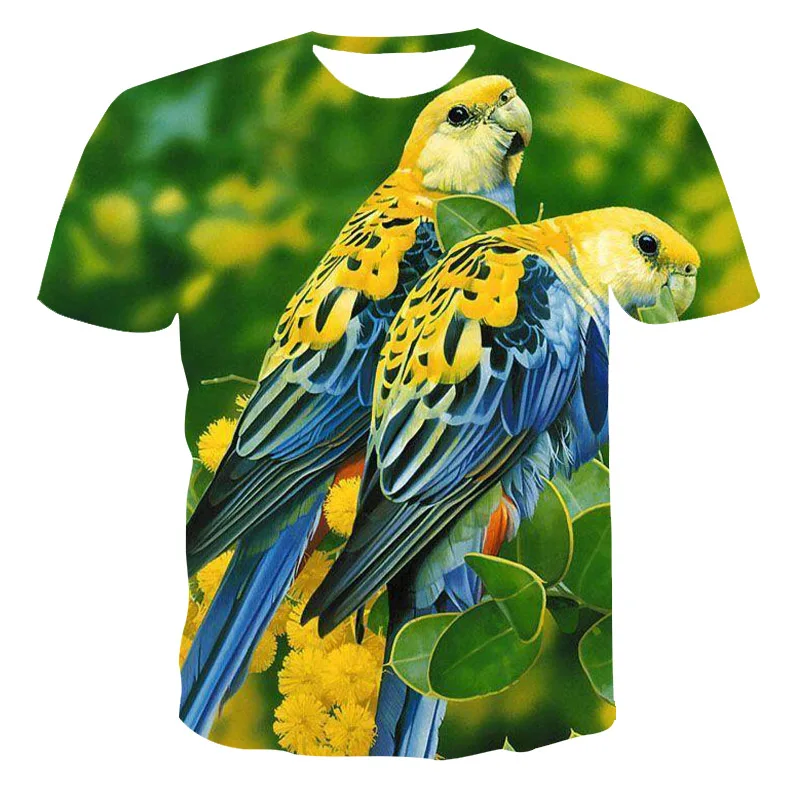 

2021 Summer 3D Men's O-Neck Short-Sleeved T-Shirt Animal Print Casual Loose 6XL Large Size Short-Sleeved Shirt (customizable)