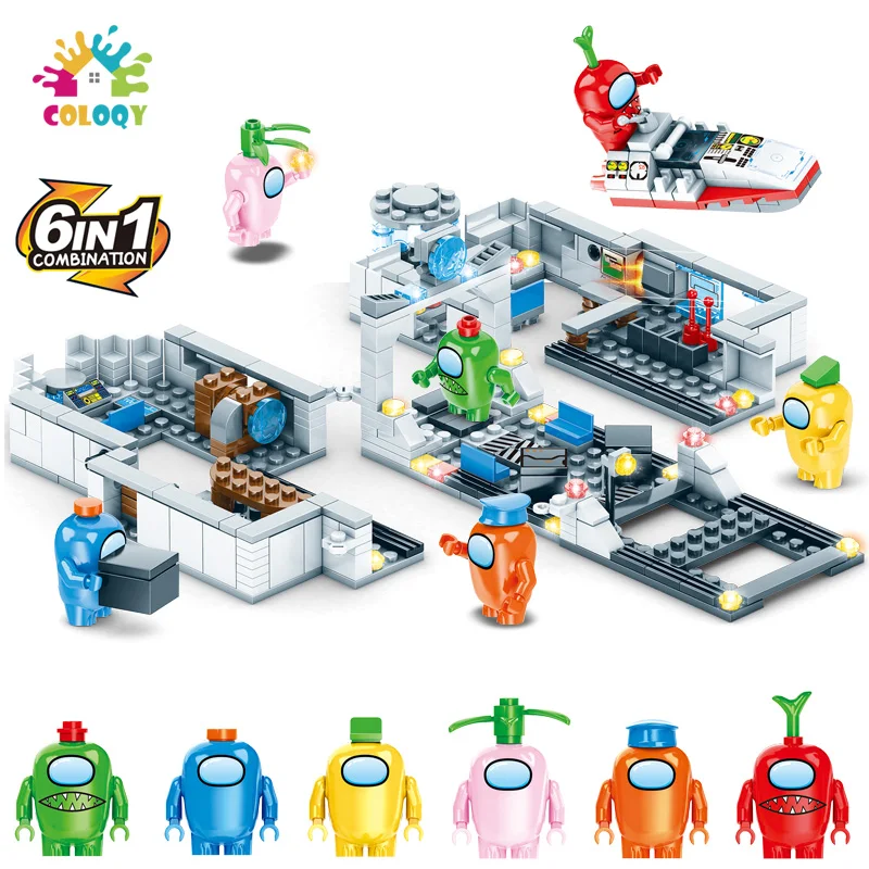 

NEW Among US Model Kits Building Blocks Sets Mini Game Figures Kids Toys Bricks Juguetes DIY For Children As Birthday Gifts