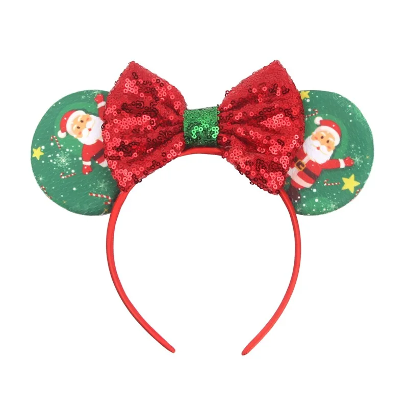 Navidad уши Микки оголовье для девочек ретро милый головной убор Минни Маус