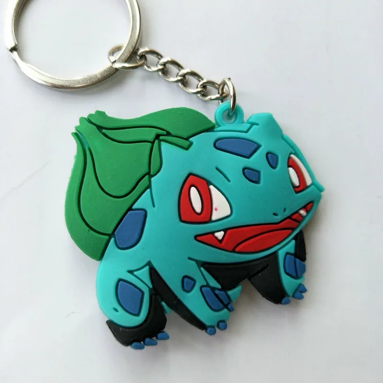 Мультфильм Покемон брелок ПВХ брелок Пикачу Бульбазавр Ponyta Dragonite Squirtle Jigglypuff Милый Забавный аниме брелок чавейру - Цвет: 1