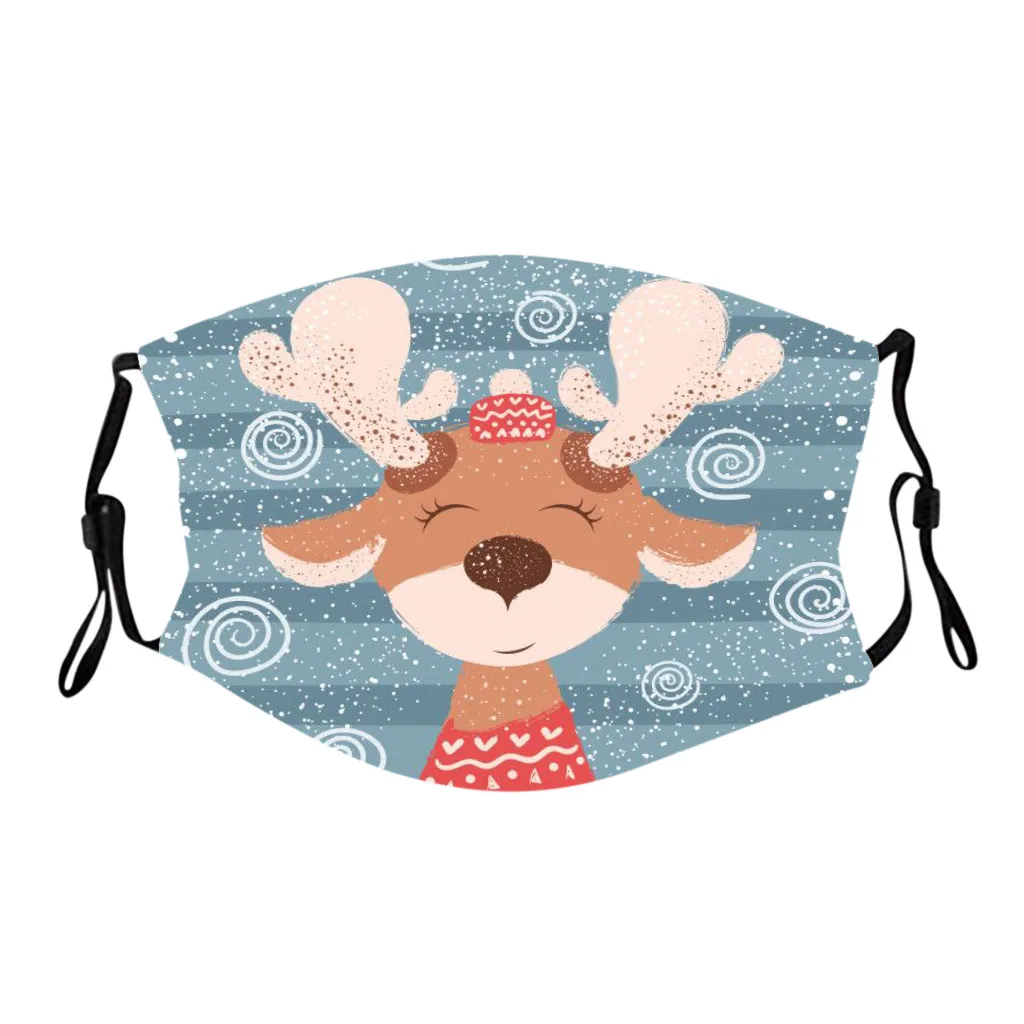 1/2 шт. маска для лица с принтом Санта Клауса Детский Рождественский подарок