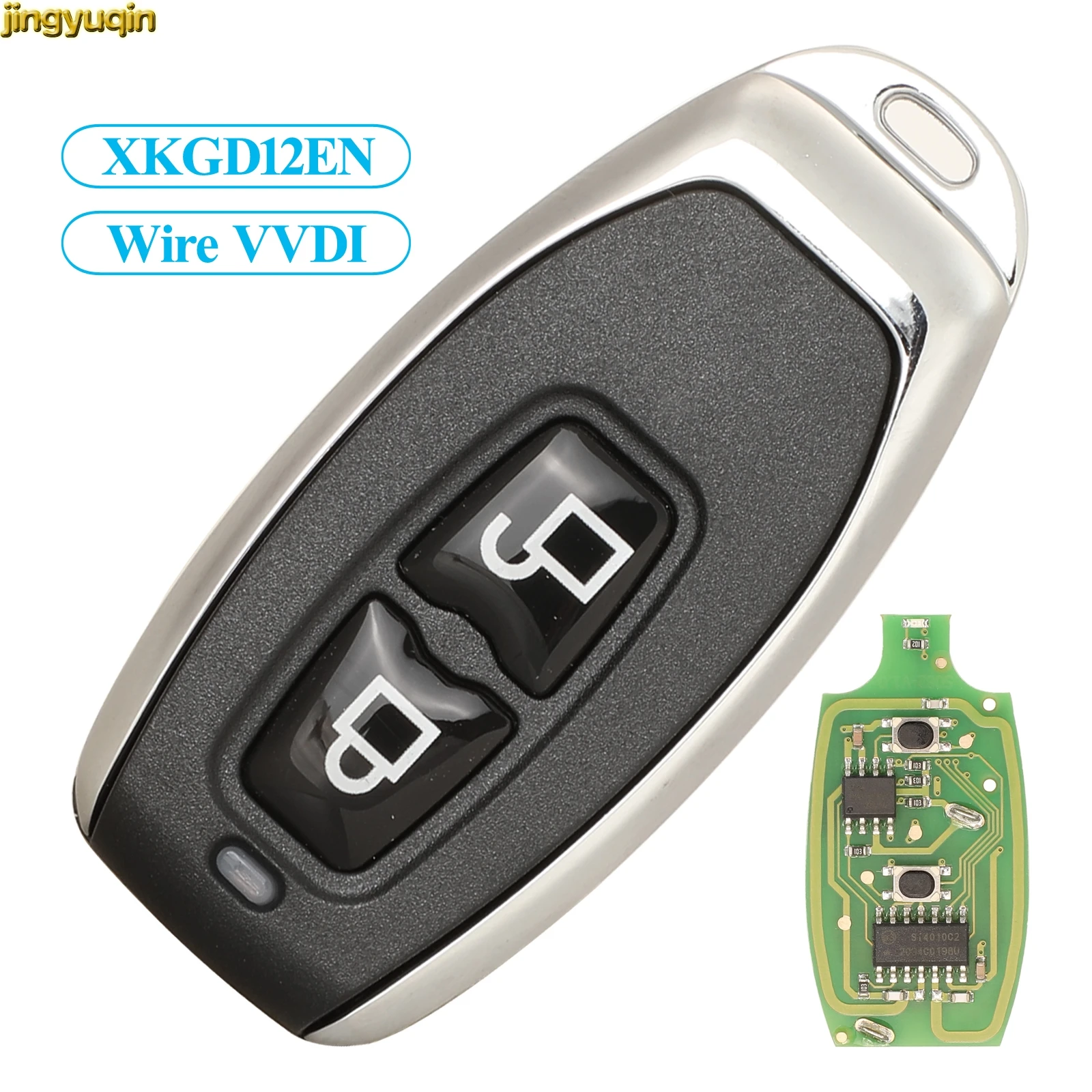 

Jingyuqin XKGD12EN VVDI2 мини ключ инструмент для VVDI Xhorse провод дистанционного управления автомобиля ключ универсальный 2 кнопки