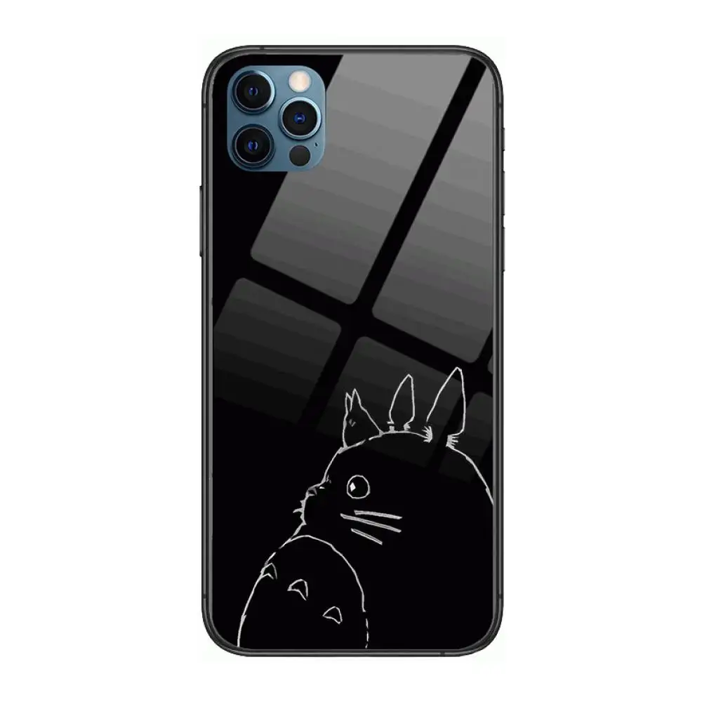 

My Neighbor Totoro case Style Phone Case cover For iphone 12 pro max 11 8 7 6 s XR PLUS X XS SE 2020 mini black cell shell