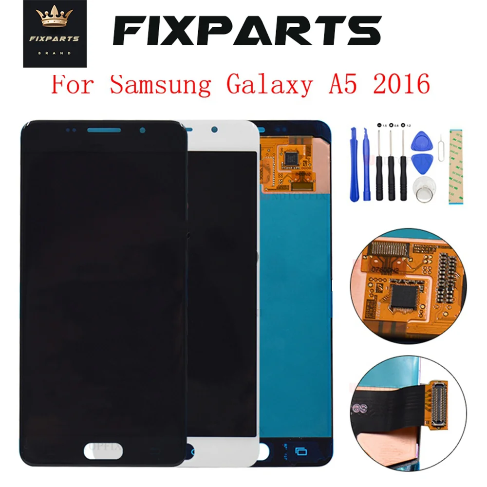AMOLED для SAMSUNG GALAXY A5 2016 A510 ЖК-дисплей сенсорный экран дигитайзер сборка Замена LCD с
