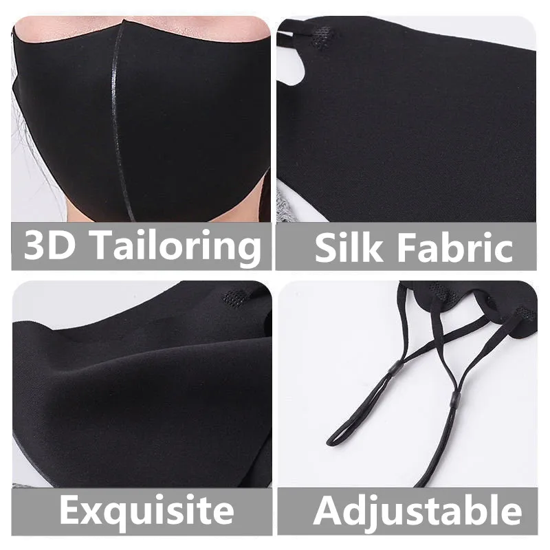 6 шт. Регулируемая веревочная Рабочая маска многоразовая моющаяся 3D дышащая из