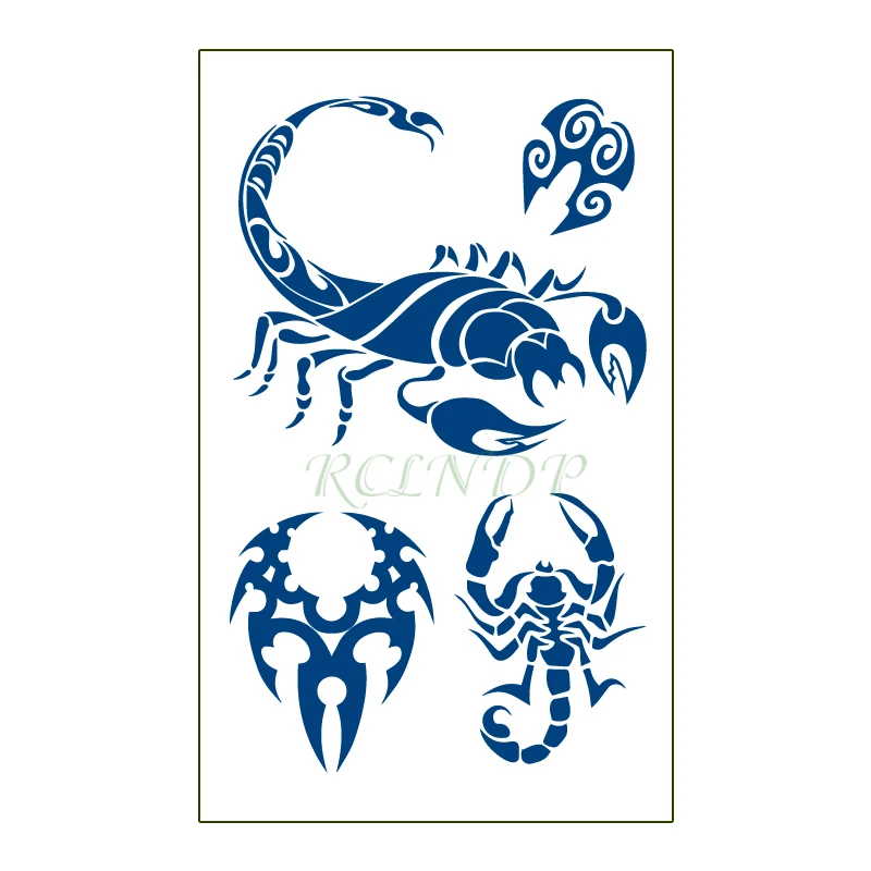 

Waterproof Temporary Juice Tattoo Sticker Scorpion Totem Lasting Tattoos Flash Tatoo Fake Tatto Art for Men Women