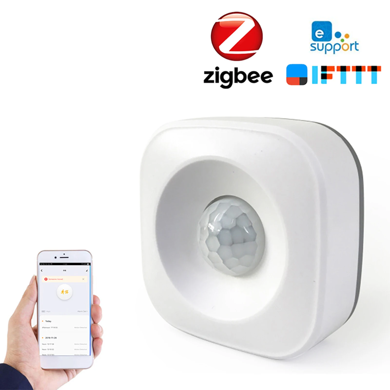 

eWelink Powered ZigBee PIR Motion Sensor Wireless Passive Infrared Detector 360° Detection Angle Security Burglar Alarm Sensor