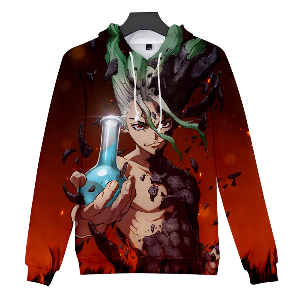 Толстовка Drstone Мужская/женская с капюшоном Модный повседневный свитшот аниме