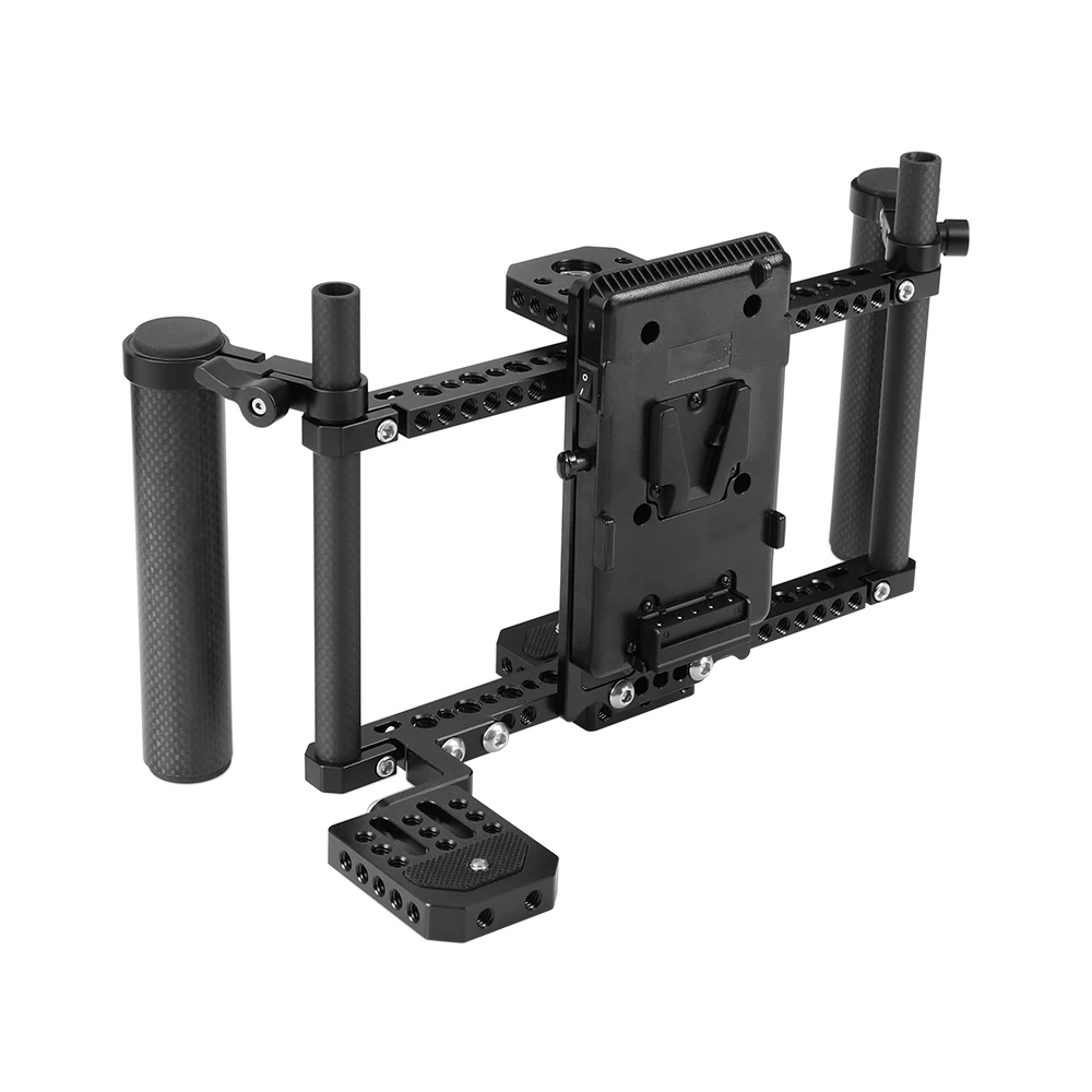 HDRIG Director's Monitor Cage Rig с разделителем питания двойная рукоятка из углеродного