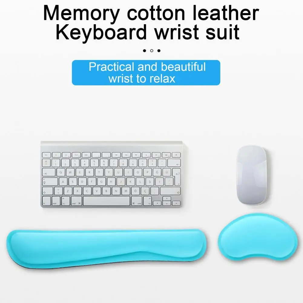

Convenient Wrist Hand Rest Mat Soft Easy to Clean Solid Color Gaming Keyboard Mouse Pad
