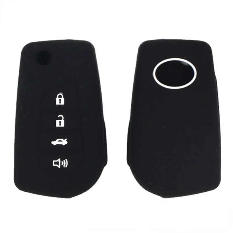 

Suitable for Toyota New Reiz Corolla Silicone 4-Button Remote Control Key Case