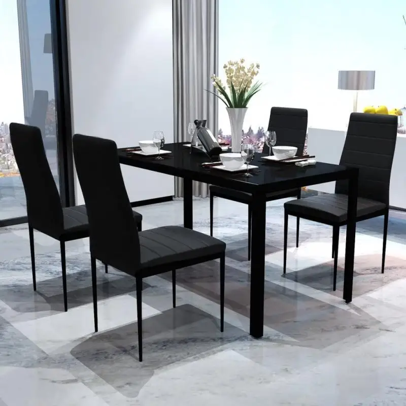 

2pcs Dining Chairs Dining Room Home Modern Horizontal Line High Quality Lounge Chair Coffee Chair Meeting Office Chair HWC
