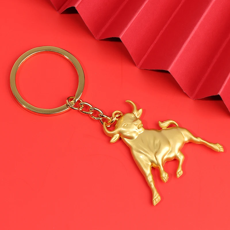 1 шт. Lucky брелок аксессуары Ox год кольцо для ключей кулон сувенира с брелоком