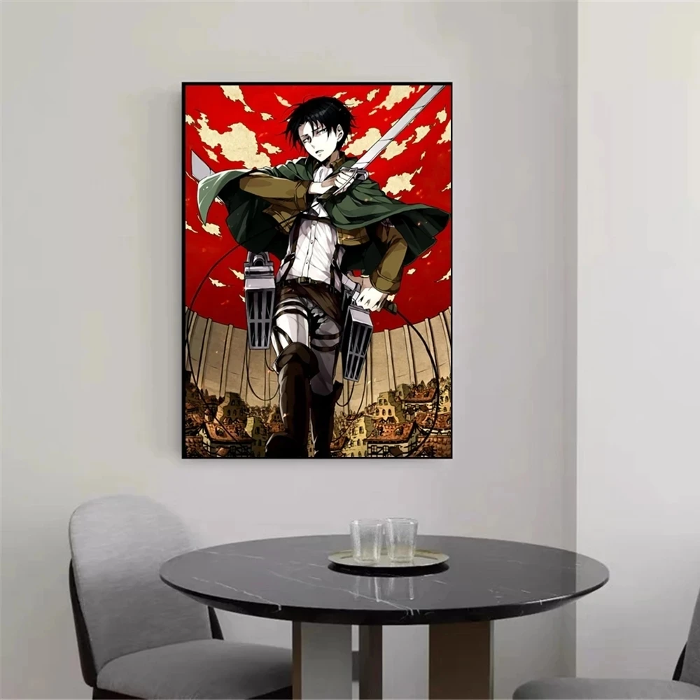 

Wall Art Canvas Levi Ackermann Anime Figure Print Posters Painting Japan Picture Home Decor Living Room Modern Artwork Modular