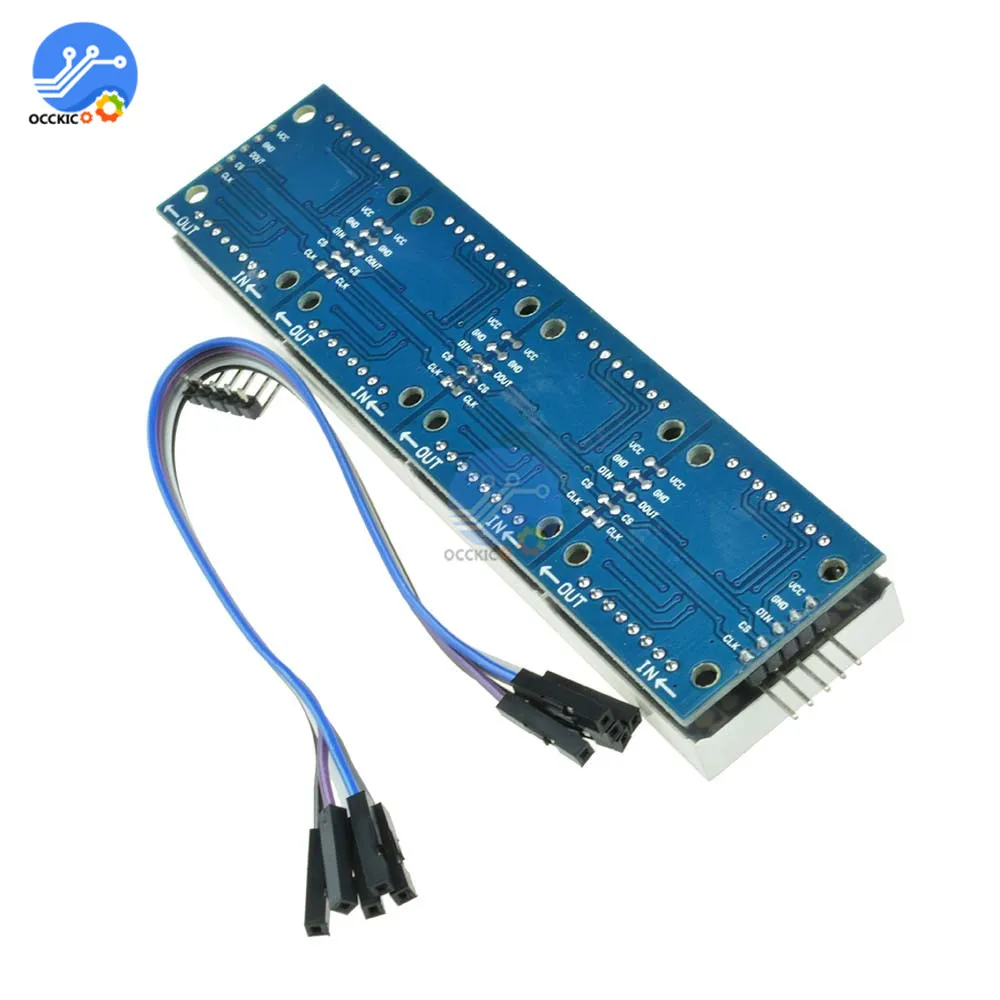 Микроконтроллер MAX7219 4 в 1 дисплей с 5P линейным матричным модулем для Arduino|display for