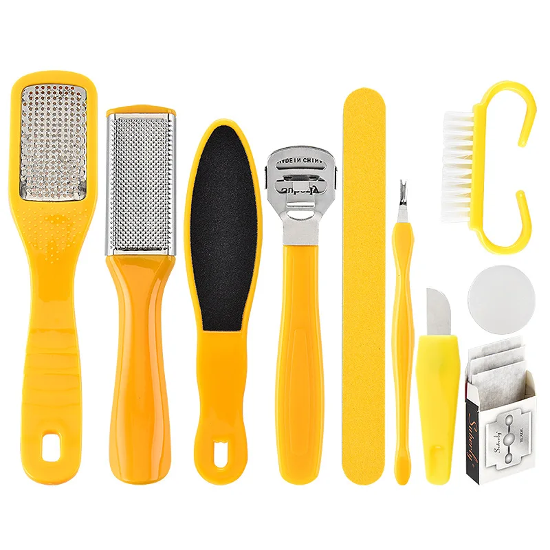 Профессиональный набор инструментов для педикюра 10 в 1 удаления мозолей пилка