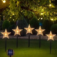 waterproof solar ground plug lights christmas treesnowflakesstars shapes energy saving lamps outdoor garden landscape lamp