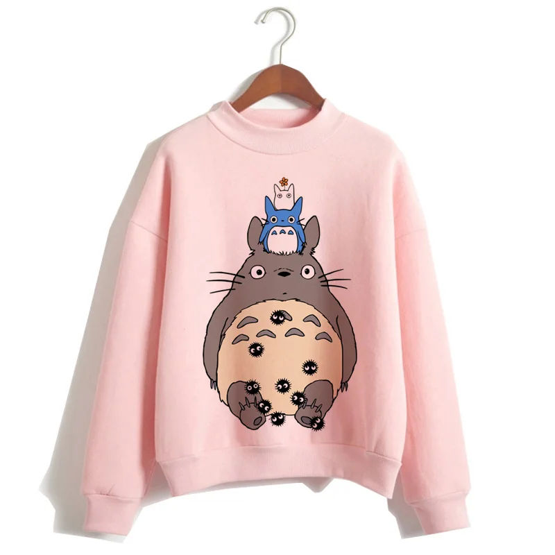 Totoro Унесенные спирали harajuku толстовки для женщин мультфильм одежда толстовка капюшон ulzzang Забавный с капюшоном Женский полиэстер негабаритных - Цвет: 769