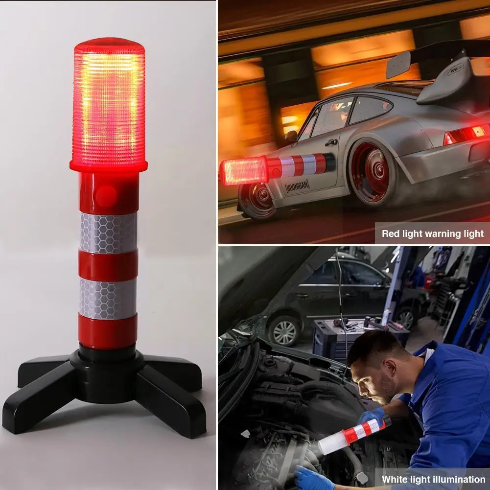 

Led Traffic Light Magnet Emergency Car Road Safety Warning Light Light Emergency LED 2PC Car Baton Traffic Magnetic Flashli P0J6