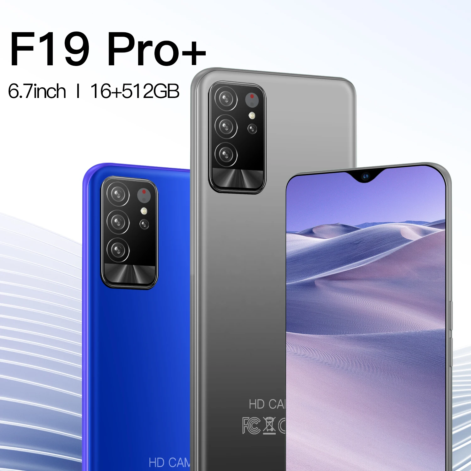 

Smartphone Global Version F19 Pro+ 6.7 " Inch Mobile Phones 16GB 512GB Dual SIM 48MP 4 Camera AI Face Unlock 3000mAh Cell Phone