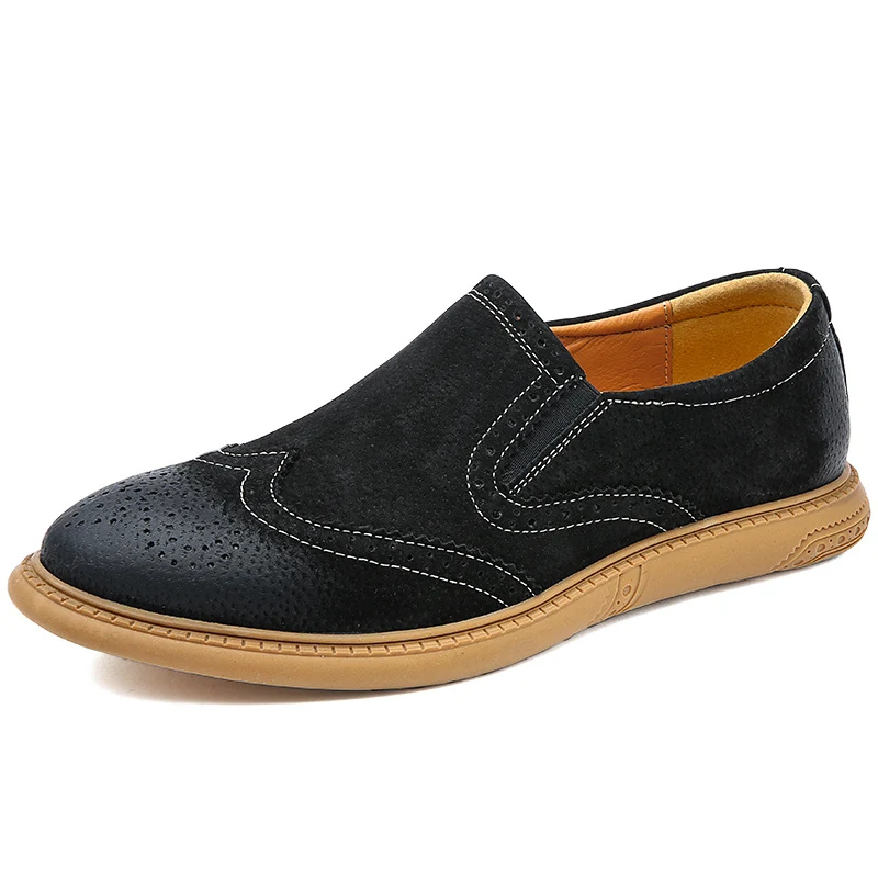 Genuine Leather Men's Casual Shoes Big Size 38-46 Loafer Design Driving Men Flat Footwear Slip On Mens Moccasin | Обувь