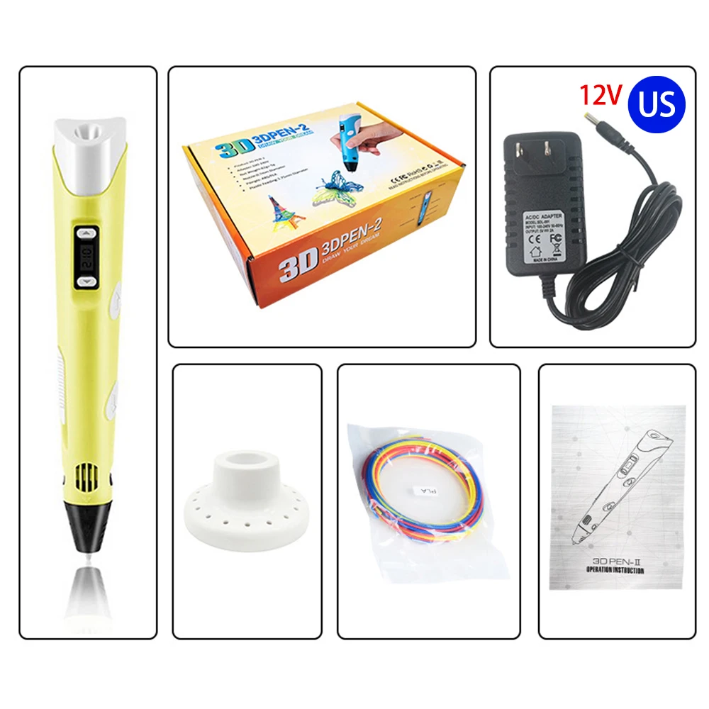 3D 15 м печать Doodler ручка Рисование крафт нетоксичный PLA принтер нить детский