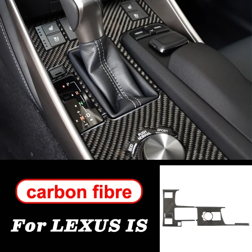 Gear Shift B Для LEXUS IS250 300H аксессуары из углеродного волокна интерьер управления переключения передач панели наклейки декоративные 2013- стайлинга автомобилей - Название цвета: Gear Shift B