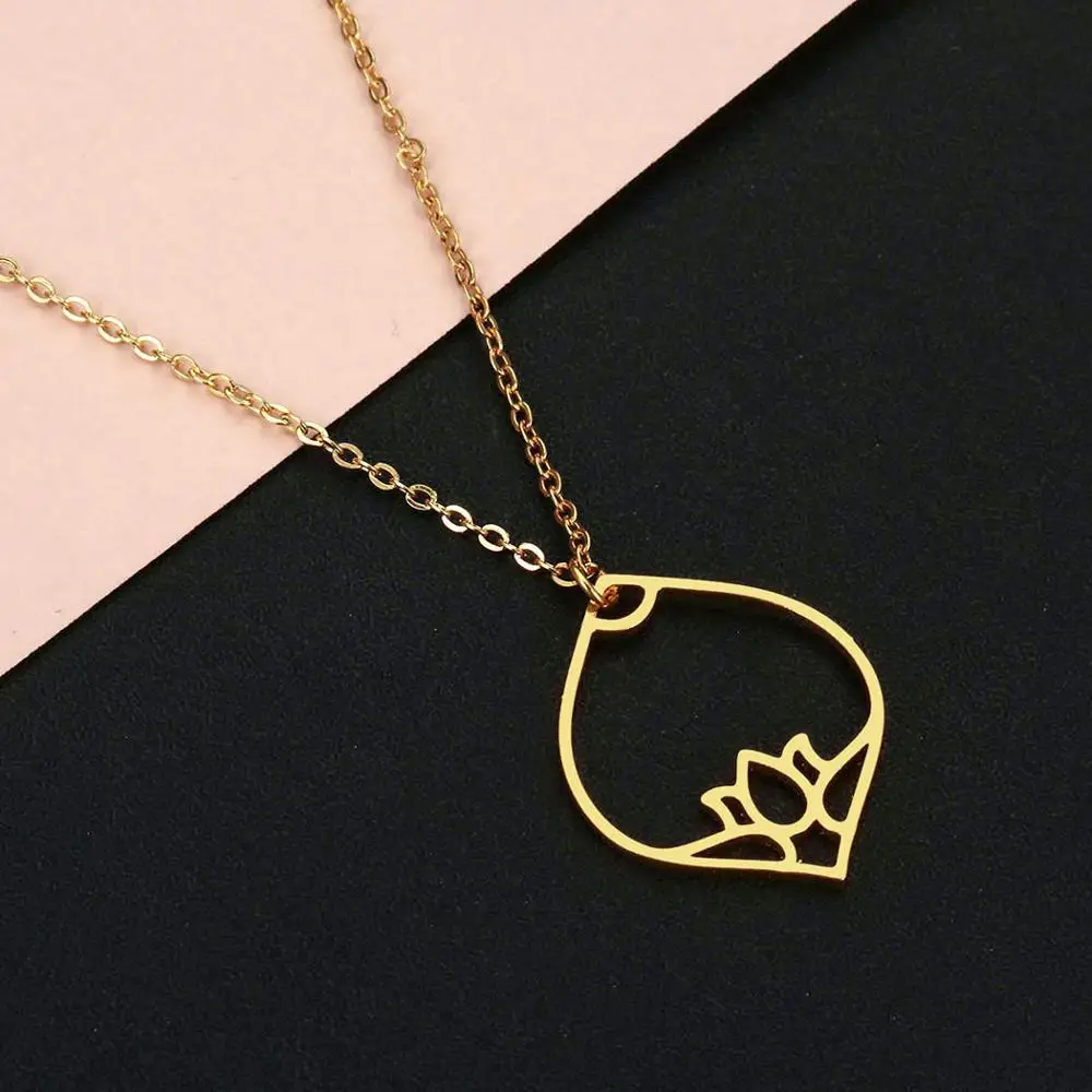 Чандлер из нержавеющей стали водослива лотос ожерелье Яга Карма Будда