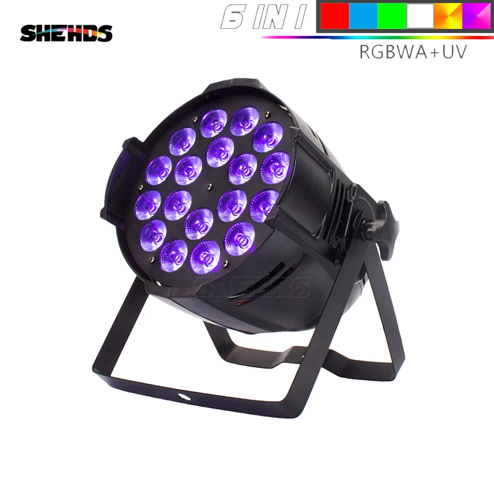Big 6in1 Black Fixed SHEHDS 18x12 Вт/18x15 Вт/18X18 Вт Par огни алюминий Dj диско вечерние ночной клуб бар события Dj проектор мыть освещение сценическое освещение - Цвет: Big 6in1 Black Fixed