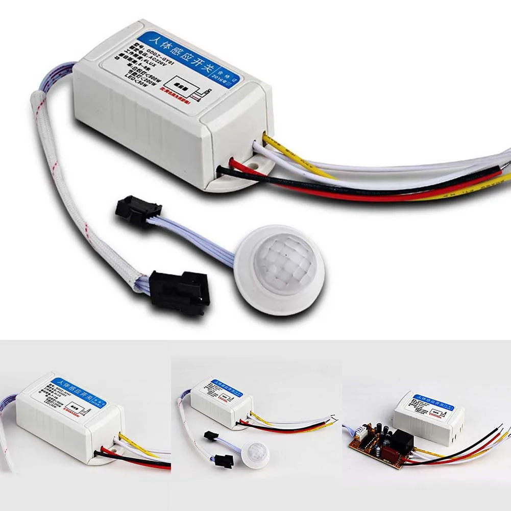 

220V 500W Infrared PIR Motion Switch LED Light Bulb Sensor Switches Modern Home Lights Human Body Sensor Controller Switch