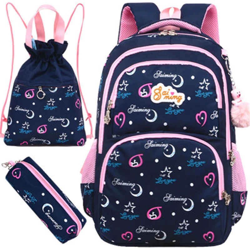 Large Backpack for Teenager Girls 3pcs/set Printing School Bags Fashion School Backpacks For Children Kids Travel Bag Bagpack