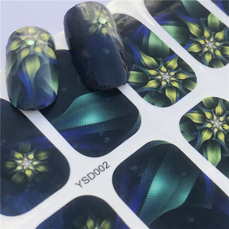 1 лист большой Chry цветок наклейки своими руками ногти искусство переводные с