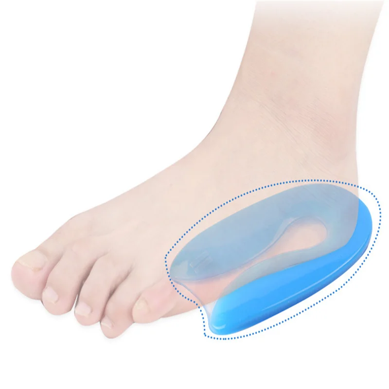1 пара силиконовых гелевых подушек для защиты пятки от боли в ногах u-образных