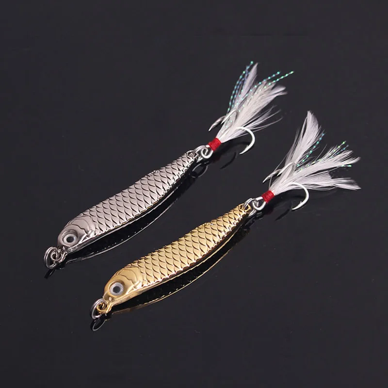 

15 г, 20 г золотого и серебряного цвета с блестками и головной повязкой с пером искусственные металлическая наживка для доставки прикорма и ос...