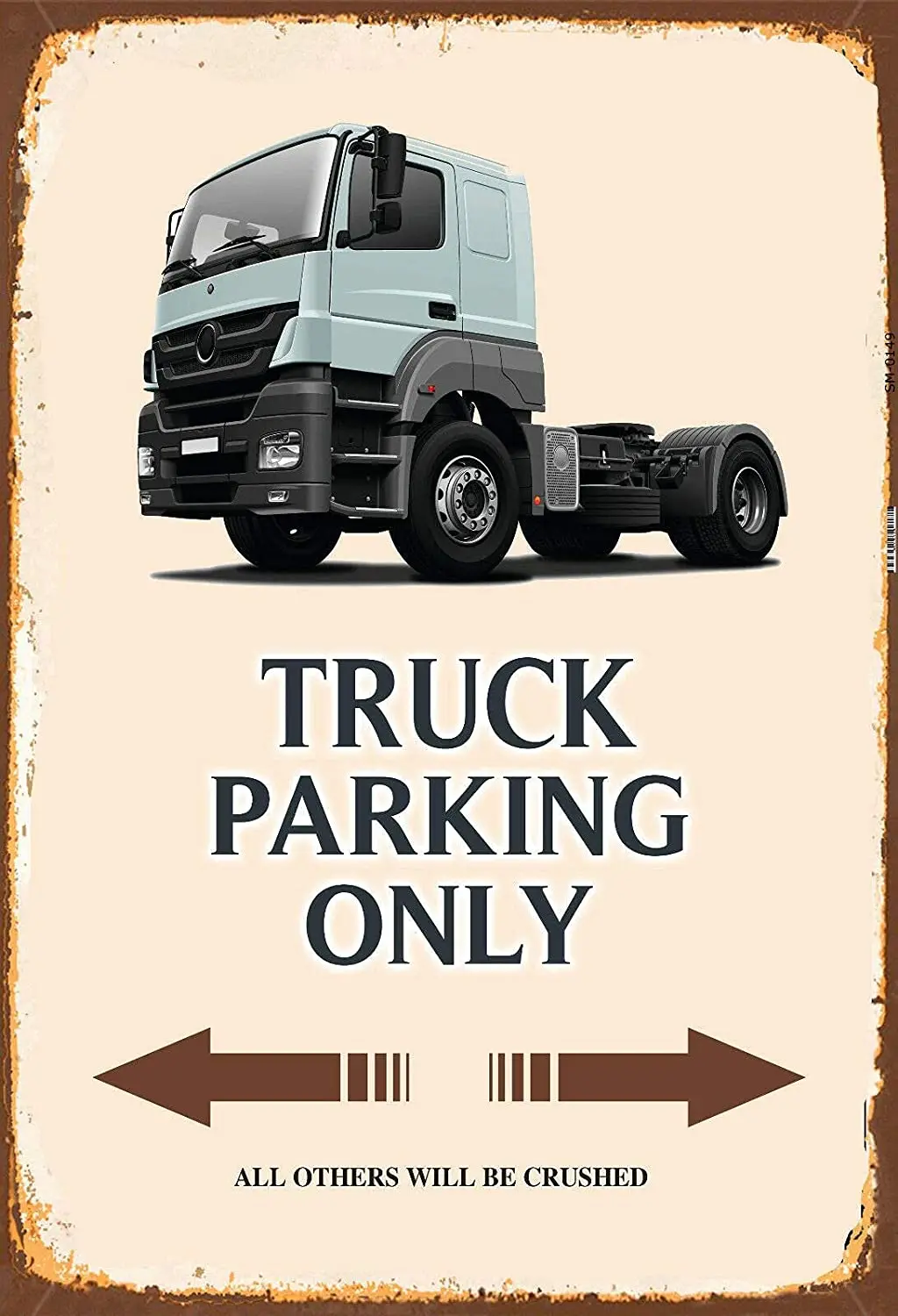 Truck Parking Only Retro Tin Signs Auto Gasoline Garage Home Wall Decoration Metal Plaques 12x8 Inch | &amp