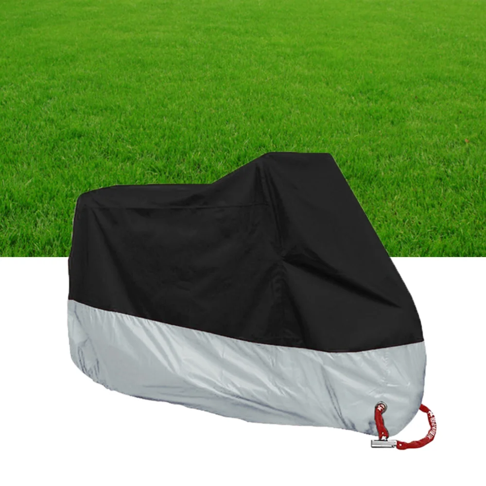 

Motorcycle Motorbike Waterproof Water Resistant Rain UV Protective Breathable Cover Outdoor Indoor With Storage Bag Size (Blac