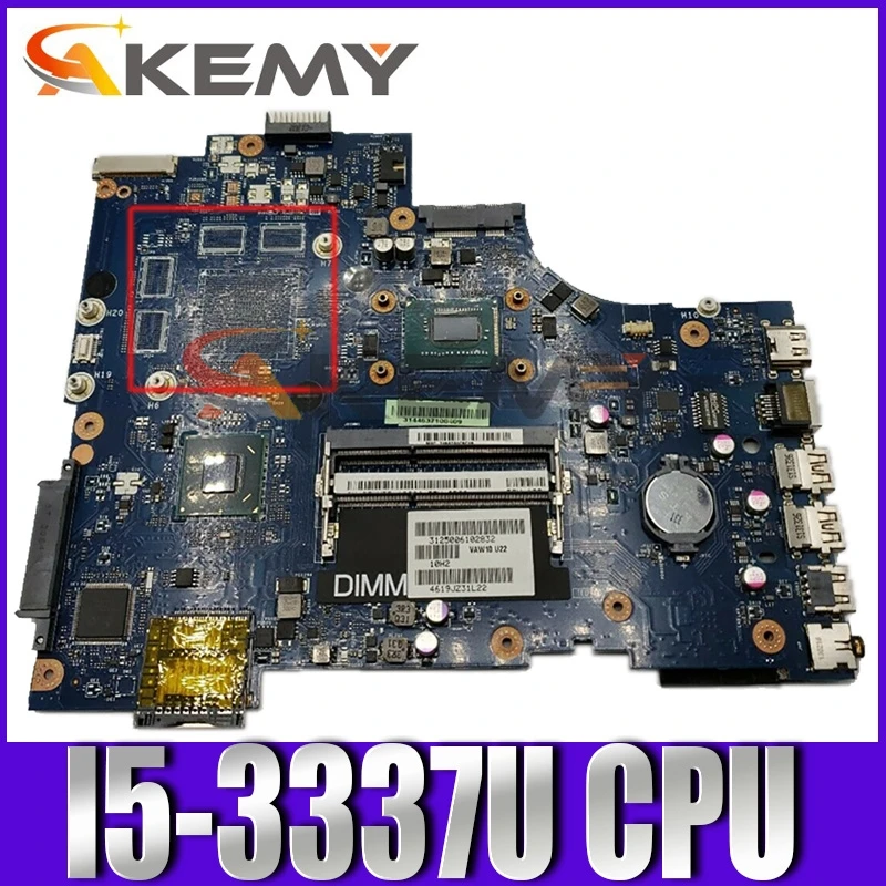 Оригинальная материнская плата для ноутбука DELL Inspiron 3721 Женская I5-3337U 03WVDR VAW11 |