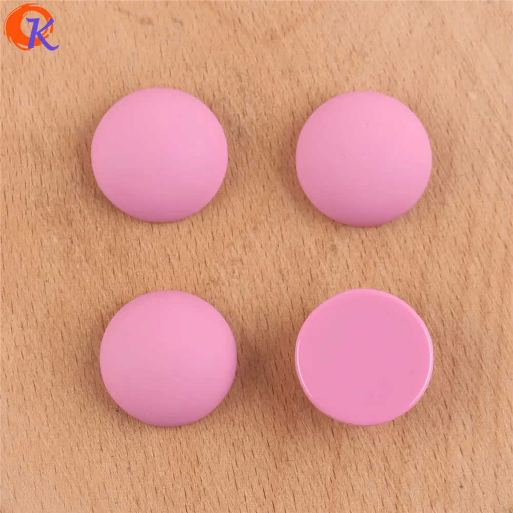 Hot Pink Сердечный Дизайн 18*18 мм 200 шт акриловые бусины/Аксессуары для ювелирных изделий/матовый эффект/круглая форма/ручная работа/фурнитура для сережек/Сделай сам - Цвет: Hot Pink
