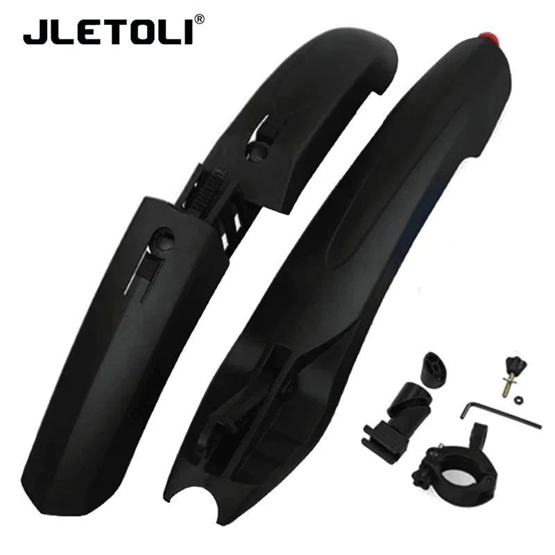 Black JLETOLI велосипедный брызговик горный велосипед, крылья со светодиодный светильник, велосипедные крылья, быстрое крепление, велосипедный брызговик, крылья для велосипеда, передние/задние крылья - Цвет: Black
