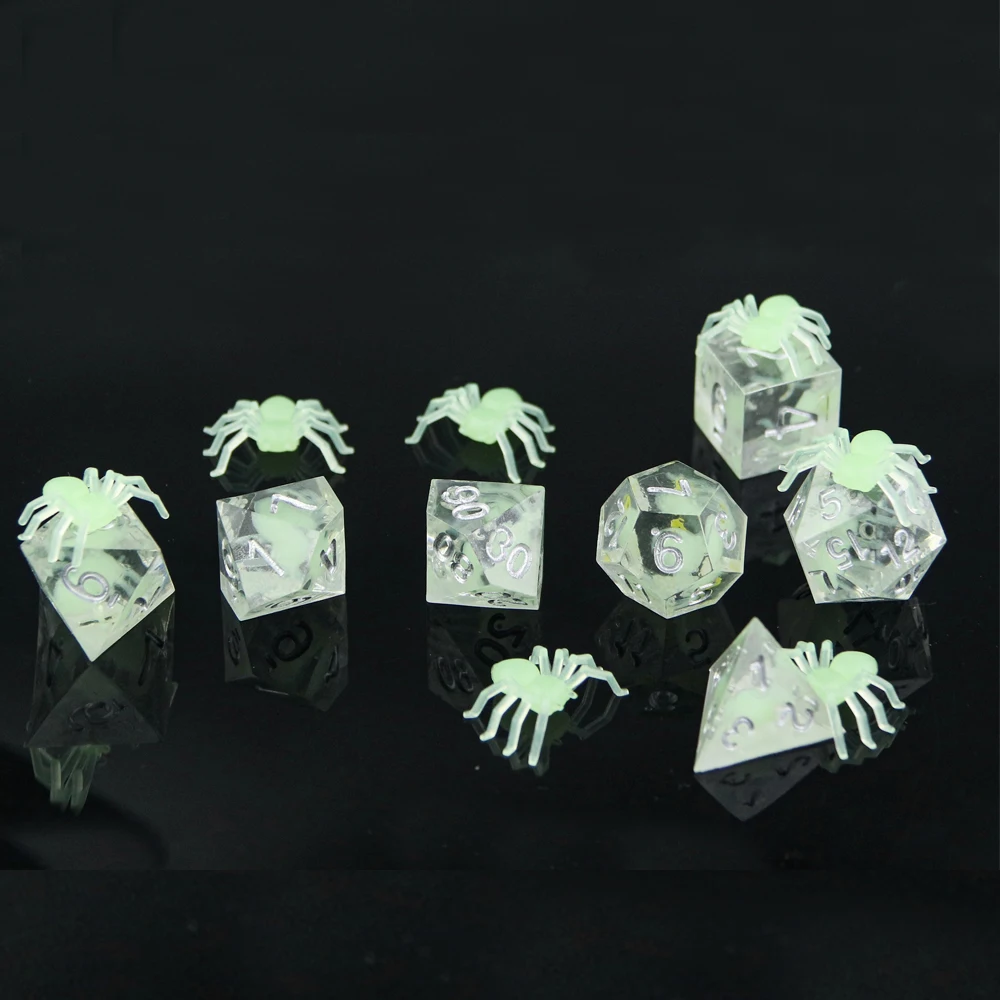 Игральные кости DND Set 7 шт полигедрические игральные ручной работы жуткий