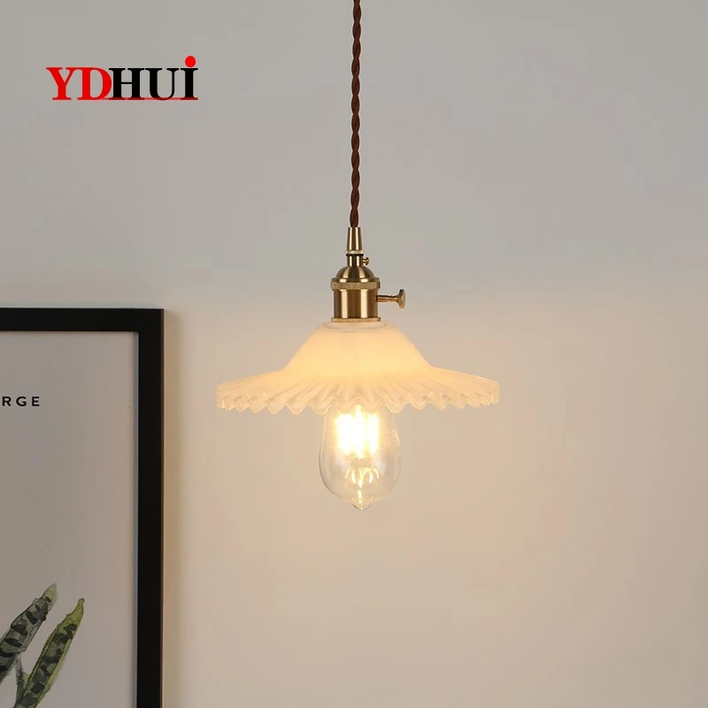 Современная люстра в скандинавском стиле цветная стеклянная светодиодная