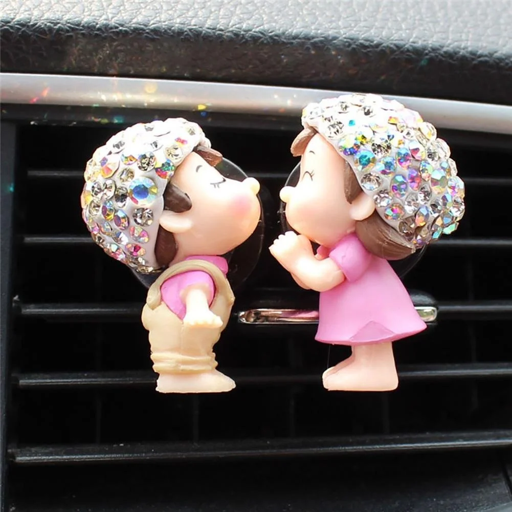 

Brandnew Lovely Couple Girl Boy Car Air Vent Freshener Perfume Clip Aroma-Diffuser Decor