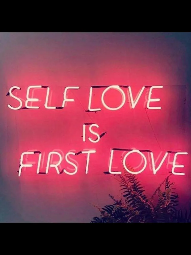 Neon Sign For self love is first Lamp real glass tubes resterant decorate home Farol Store Wall Displays Glass Guitar |