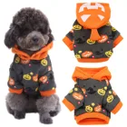 Костюм для косплея собак, кошек, Хэллоуина, тыквы, костюмы с капюшоном для домашних животных, теплые наряды для щенков, флисовая толстовка с капюшоном, одежда для осени и зимы с животными