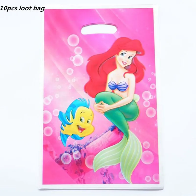 10pcs loot bag 10 шт./партия, коробки для конфет русалки, цветные подарочные коробки с бантом и хвостом русалки, спрос среди детей, подарочные пакеты и упаковочные материалы для свадебной тематики - Цвет: 10pcs loot bag