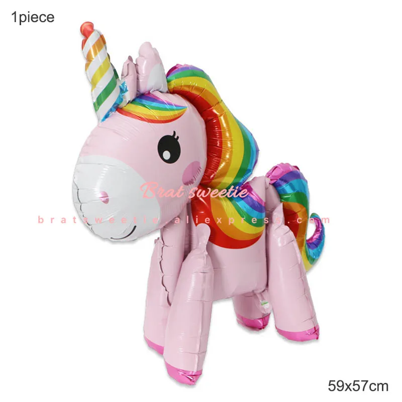 59cm pink Булавка рог на Единороге Вечерние игры единорога декорации с днем рождения детей день детей предметы для вечеринки, сувениры - Цвет: 59cm pink
