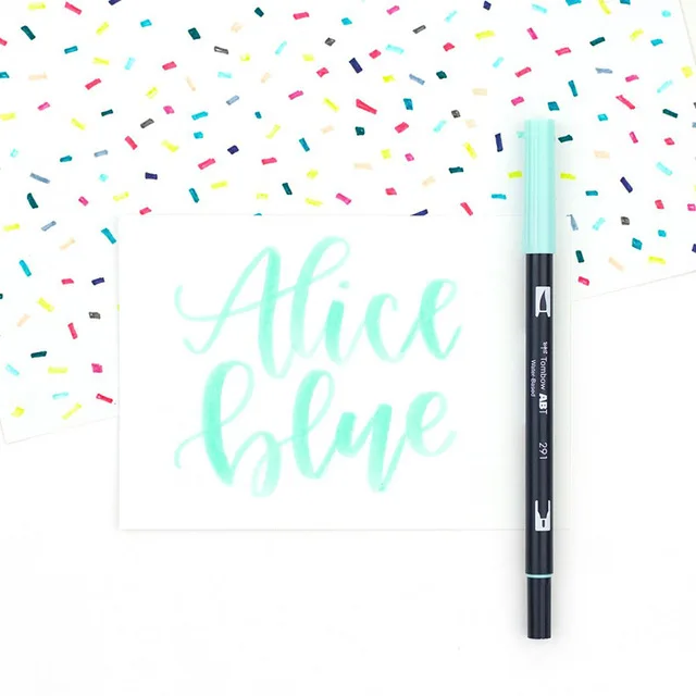 TOMBOW AB-T художественная кисть Ручка японская каллиграфия ручка 96 цветов Двойные головки профессиональная водный маркер ручка для рисования - Цвет: 291