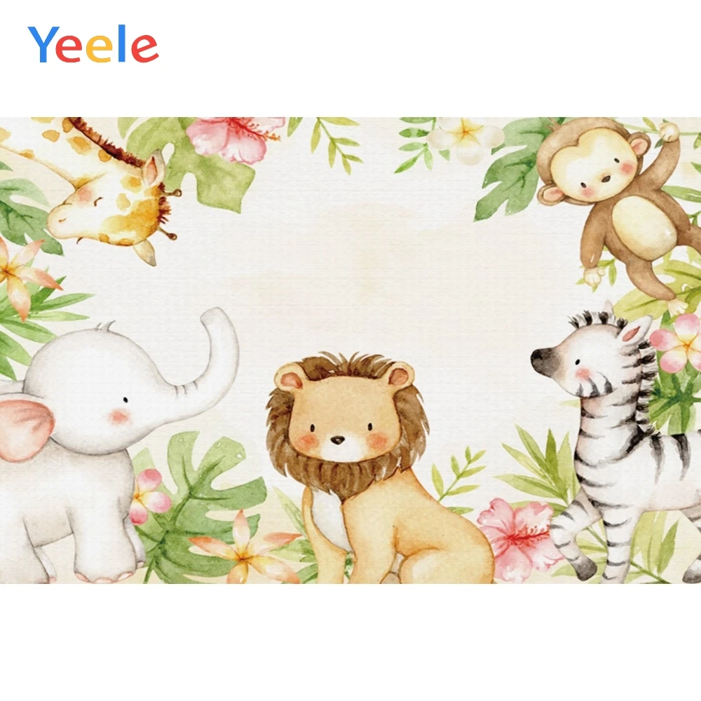 Фон для фотосъемки Yeele с изображением животных из джунглей