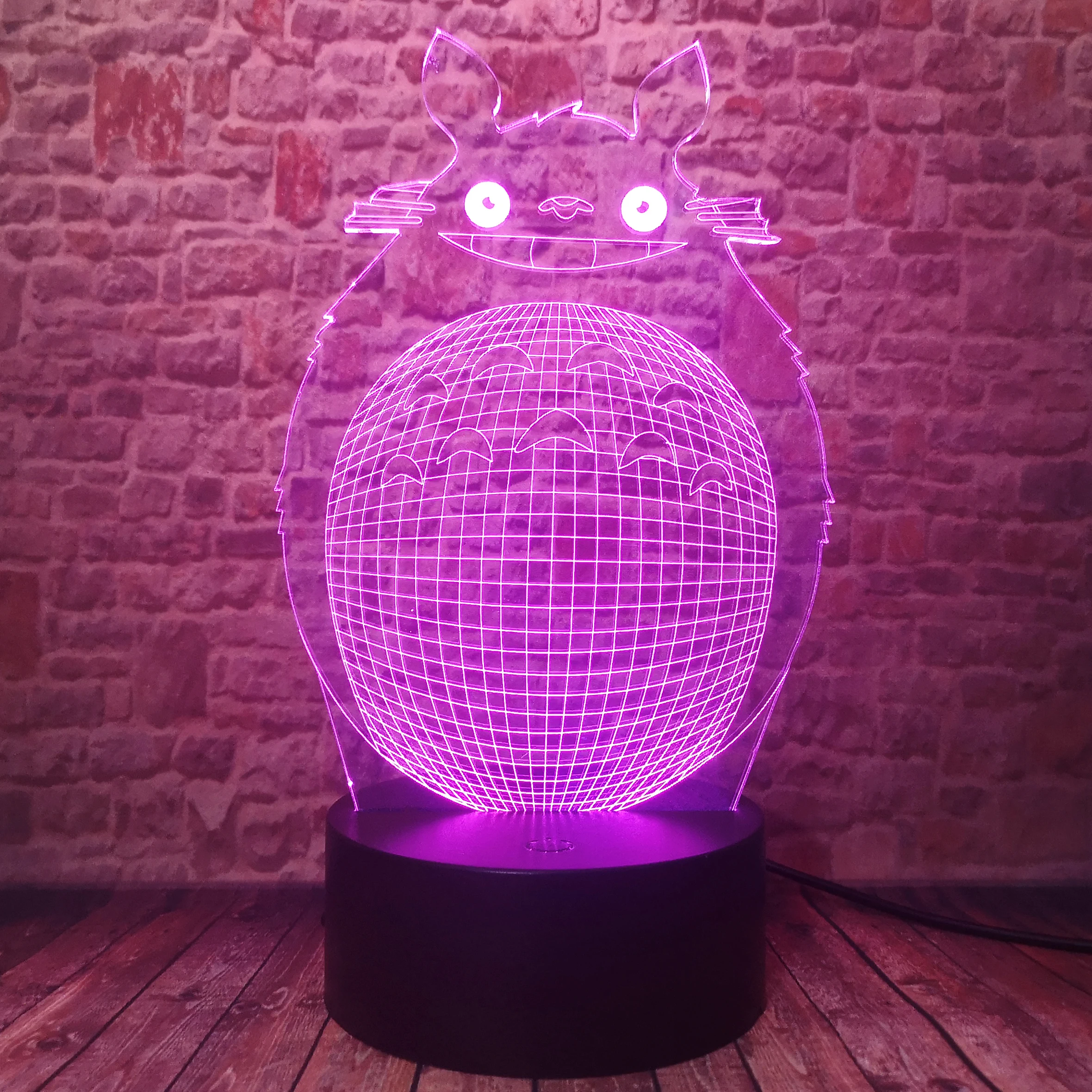 Фигурка аниме My neighter Totoro 3D Smart 7 цветов ночник светильник детская кроватка лампа