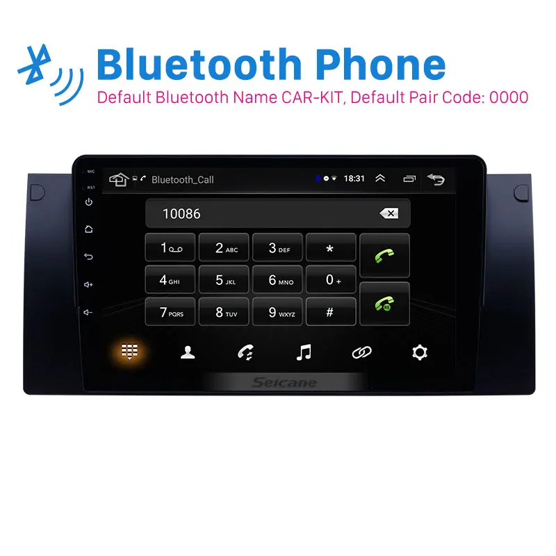Автомагнитола Harfey 9 дюймов AUX Bluetooth GPS для BMW 5 серии E39/X5 E53 1995-2003 Android 1 HD сенсорный